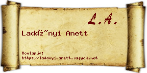 Ladányi Anett névjegykártya